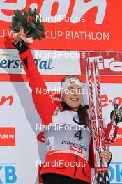 08.12.2012, Hochfilzen, Austria (AUT): Synnoeve Solemdal (NOR), Madshus, Rottefella, Swix, ODLO - IBU world cup biathlon, pursuit women, Hochfilzen (AUT). www.nordicfocus.com. © Manzoni/NordicFocus. Every downloaded picture is fee-liable.