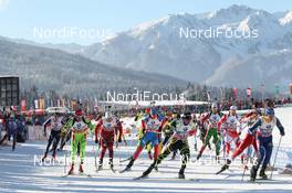 09.12.2012, Hochfilzen, Austria (AUT): Feature: Start of mens Relay - IBU world cup biathlon, relay men, Hochfilzen (AUT). www.nordicfocus.com. © Manzoni/NordicFocus. Every downloaded picture is fee-liable.