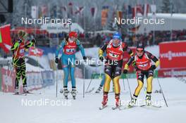 09.12.2012, Hochfilzen, Austria (AUT): Nadine Horchler (GER), Fischer, Rottefella, Alpina, Exel, OneWay, Andrea Henkel (GER), Fischer, Rottefella, Swix, adidas, Toko - IBU world cup biathlon, relay women, Hochfilzen (AUT). www.nordicfocus.com. © Manzoni/NordicFocus. Every downloaded picture is fee-liable.