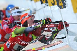 09.12.2012, Hochfilzen, Austria (AUT): Jitka Landova (CZE) - IBU world cup biathlon, relay women, Hochfilzen (AUT). www.nordicfocus.com. © Manzoni/NordicFocus. Every downloaded picture is fee-liable.