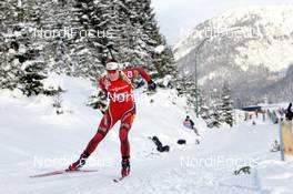 09.12.2012, Hochfilzen, Austria (AUT): Synnoeve Solemdal (NOR), Madshus, Rottefella, Swix, ODLO - IBU world cup biathlon, relay women, Hochfilzen (AUT). www.nordicfocus.com. © Manzoni/NordicFocus. Every downloaded picture is fee-liable.