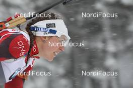 14.12.2012, Pokljuka, Slovenia (SLO): Synnoeve Solemdal (NOR), Madshus, Rottefella, Swix, ODLO - IBU world cup biathlon, sprint women, Pokljuka (SLO). www.nordicfocus.com. © Manzoni/NordicFocus. Every downloaded picture is fee-liable.