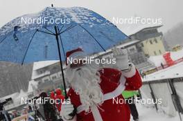 14.12.2012, Pokljuka, Slovenia (SLO): Feature: Santa Claus was here - IBU world cup biathlon, sprint women, Pokljuka (SLO). www.nordicfocus.com. © Manzoni/NordicFocus. Every downloaded picture is fee-liable.