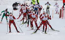 18.11.2012, Beitostoelen, Norway (NOR): (l-r) Erling Aalvik (NOR) and Henrik L´abée-Lund (NOR)  - Beitosprinten Biathlon, mass men, Beitostoelen (NOR). www.nordicfocus.com. © Laiho/NordicFocus. Every downloaded picture is fee-liable.