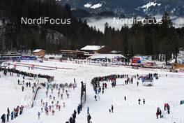 01.01.2012, Oberstdorf, Germany (GER): start of the race - FIS world cup cross-country, tour de ski, skiathlon women, Oberstdorf (GER). www.nordicfocus.com. © Hemmersbach/NordicFocus. Every downloaded picture is fee-liable.