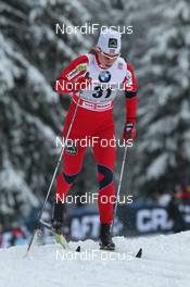 03.01.2012, Cortina-Toblach, Italy (ITA): Astrid Uhrenholdt Jacobsen (NOR), Fischer, Rottefella, Swix  - FIS world cup cross-country, tour de ski, 3km women, Cortina-Toblach (ITA). www.nordicfocus.com. © Hemmersbach/NordicFocus. Every downloaded picture is fee-liable.