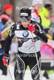 03.01.2012, Cortina-Toblach, Italy (ITA): Dario Cologna (SUI), Fischer, Rottefella, Alpina, Swix, Odlo  - FIS world cup cross-country, tour de ski, 5km men, Cortina-Toblach (ITA). www.nordicfocus.com. © Hemmersbach/NordicFocus. Every downloaded picture is fee-liable.