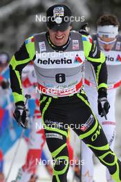 05.01.2012, Cortina-Toblach, Italy (ITA): Maurice Manificat (FRA), Fischer, Swix, One Way  - FIS world cup cross-country, tour de ski, pursuit men, Cortina-Toblach (ITA). www.nordicfocus.com. © Hemmersbach/NordicFocus. Every downloaded picture is fee-liable.