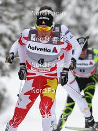 05.01.2012, Cortina-Toblach, Italy (ITA): Devon Kershaw (CAN), Fischer, Salomon, Swix, One Way  - FIS world cup cross-country, tour de ski, pursuit men, Cortina-Toblach (ITA). www.nordicfocus.com. © Hemmersbach/NordicFocus. Every downloaded picture is fee-liable.
