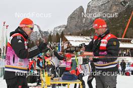 05.01.2012, Cortina-Toblach, Italy (ITA): ski preparation of Team Germany at the start - FIS world cup cross-country, tour de ski, pursuit men, Cortina-Toblach (ITA). www.nordicfocus.com. © Hemmersbach/NordicFocus. Every downloaded picture is fee-liable.