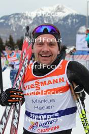 08.01.2012, Val di Fiemme, Italy (ITA): Markus Hasler (LIE) - FIS world cup cross-country, tour de ski, rampa con i campioni, Val di Fiemme (ITA). www.nordicfocus.com. © Hemmersbach/NordicFocus. Every downloaded picture is fee-liable.