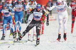 15.01.2012, Milano, Italy (ITA): group, in front Kikkan Randall (USA), Fischer, Salomon, Swix  - FIS world cup cross-country, team sprint, Milano (ITA). www.nordicfocus.com. © Hemmersbach/NordicFocus. Every downloaded picture is fee-liable.