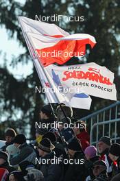 11.02.2012, Nove Mesto, Czech Republic (CZE): Fans from Poland - FIS world cup cross-country, mass women, Nove Mesto (CZE). www.nordicfocus.com. © Hemmersbach/NordicFocus. Every downloaded picture is fee-liable.