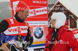 16.02.2012, Szklarska Poreba, Poland (POL): l-r: Juerg Capol (SUI), FIS race director cross-country and Zofia Kielpinska (POL), Chief of competition - FIS world cup cross-country, training, Szklarska Poreba (POL). www.nordicfocus.com. © Hemmersbach/NordicFocus. Every downloaded picture is fee-liable.