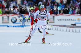 03.03.2012, Lahti, Finland (FIN):  Calle Halfvarsson (SWE), Fischer, One Way, Alpina, Rottefella, Craft - FIS world cup cross-country, skiathlon men, Lahti (FIN). www.nordicfocus.com. Â© Laiho/NordicFocus. Every downloaded picture is fee-liable.