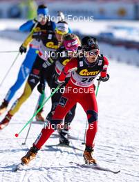 03.03.2012, Lahti, Finland (FIN): Martine Ek Hagen (NOR), Rossignol, KV+, Rottefella, Swix  - FIS world cup cross-country, skiathlon women, Lahti (FIN). www.nordicfocus.com. Â© Laiho/NordicFocus. Every downloaded picture is fee-liable.