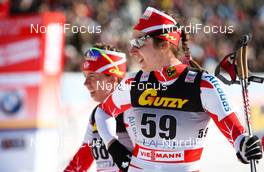 03.03.2012, Lahti, Finland (FIN):  Daria Gaiazova (CAN), Rossignol, Swix, Rottefella, One Way - FIS world cup cross-country, skiathlon women, Lahti (FIN). www.nordicfocus.com. Â© Laiho/NordicFocus. Every downloaded picture is fee-liable.