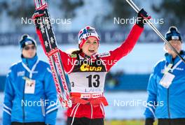 03.03.2012, Lahti, Finland (FIN): Heidi Weng (NOR), Madshus, Swix, Alpina, Rottefella  - FIS world cup cross-country, skiathlon women, Lahti (FIN). www.nordicfocus.com. Â© Laiho/NordicFocus. Every downloaded picture is fee-liable.