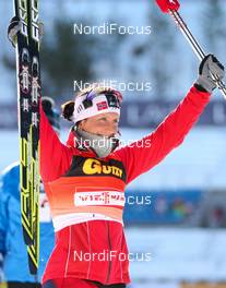 03.03.2012, Lahti, Finland (FIN): Marit Bjoergen (NOR), Fischer, Swix, Rottefella  - FIS world cup cross-country, skiathlon women, Lahti (FIN). www.nordicfocus.com. Â© Laiho/NordicFocus. Every downloaded picture is fee-liable.