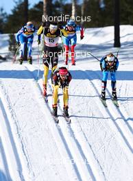 03.03.2012, Lahti, Finland (FIN): (l-r) Nicole Fessel (GER), Rossignol, One Way, Alpina, Rottefella, Adidas, Katrin Zeller (GER), Rossignol, One Way, Rottefella, Adidas and Valentina Shevchenko (UKR), Fischer, One Way, Salomon  - FIS world cup cross-country, skiathlon women, Lahti (FIN). www.nordicfocus.com. Â© Laiho/NordicFocus. Every downloaded picture is fee-liable.