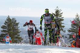 10.03.2012, Oslo, Norway (NOR): in front Maurice Manificat (FRA), Fischer, Swix, One Way, Rottefella  - FIS world cup cross-country, mass men, Oslo (NOR). www.nordicfocus.com. © Hemmersbach/NordicFocus. Every downloaded picture is fee-liable.