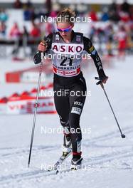 11.03.2012, Oslo, Norway (NOR): Jessica Diggins (USA), Salomon, Swix  - FIS world cup cross-country, 30km mass women, Oslo (NOR). www.nordicfocus.com.Â© Laiho/NordicFocus. Every downloaded picture is fee-liable.