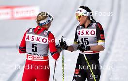 11.03.2012, Oslo, Norway (NOR):  (l-r) Marthe Kristoffersen (NOR), Atomic, Swix, Salomon and Nicole Fessel (GER), Rossignol, One Way, Alpina, Rottefella, Adidas - FIS world cup cross-country, 30km mass women, Oslo (NOR). www.nordicfocus.com.Â© Laiho/NordicFocus. Every downloaded picture is fee-liable.