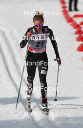 11.03.2012, Oslo, Norway (NOR): Jessica Diggins (USA), Salomon, Swix  - FIS world cup cross-country, mass women, Oslo (NOR). www.nordicfocus.com. © Hemmersbach/NordicFocus. Every downloaded picture is fee-liable.