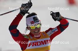 16.03.2012, Falun, Sweden (SWE): todays winner Marit Bjoergen (NOR), Fischer, Rottefella, Swix  - FIS world cup cross-country, 2,5km women, Falun (SWE). www.nordicfocus.com. © Hemmersbach/NordicFocus. Every downloaded picture is fee-liable.