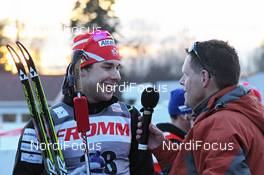 16.03.2012, Falun, Sweden (SWE): interview with todays winner Alex Harvey (CAN), Fischer, Salomon, Swix, One Way  - FIS world cup cross-country, 3,3km men, Falun (SWE). www.nordicfocus.com. © Hemmersbach/NordicFocus. Every downloaded picture is fee-liable.