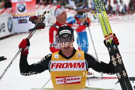 17.03.2012, Falun, Sweden (SWE): todays winner Dario Cologna (SUI), Fischer, Rottefella, Alpina, Swix, Odlo  - FIS world cup cross-country, mass men, Falun (SWE). www.nordicfocus.com. © Hemmersbach/NordicFocus. Every downloaded picture is fee-liable.