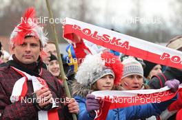17.03.2012, Falun, Sweden (SWE): polish fans - FIS world cup cross-country, mass women, Falun (SWE). www.nordicfocus.com. © Hemmersbach/NordicFocus. Every downloaded picture is fee-liable.