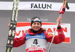 17.03.2012, Falun, Sweden (SWE): todays winner Justyna Kowalczyk (POL), Fischer, Rottefella, Swix  - FIS world cup cross-country, mass women, Falun (SWE). www.nordicfocus.com. © Hemmersbach/NordicFocus. Every downloaded picture is fee-liable.
