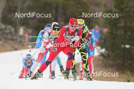 18.03.2012, Falun, Sweden (SWE): in front Martin Johnsrud Sundby (NOR), Fischer, Rottefella, Swix, KV+  - FIS world cup cross-country, 15km men handicap start, Falun (SWE). www.nordicfocus.com. © Hemmersbach/NordicFocus. Every downloaded picture is fee-liable.