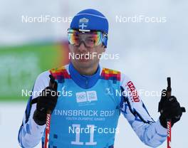 17.01.2012, Innsbruck, Austria (AUT): Dimitros Kyriazis (GRE) - 1st Winter Youth Olympic Games 2012, Innsbruck (AUT). www.nordicfocus.com. © Hemmersbach/NordicFocus. Every downloaded picture is fee-liable.