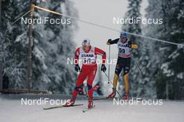 24.11.2012, Gaellivare, Sweden (SWE): l-r: Anders Gloeersen (NOR), Tim Tscharnke (GER) - FIS world cup cross-country, 15km men, Gaellivare (SWE). www.nordicfocus.com. © Felgenhauer/NordicFocus. Every downloaded picture is fee-liable.
