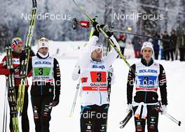 25.11.2012, Gaellivare, Sweden (SWE): Team Sweden celebrates - FIS world cup cross-country, 4x7,5km men, Gaellivare (SWE). www.nordicfocus.com. © Felgenhauer/NordicFocus. Every downloaded picture is fee-liable.