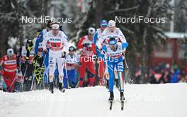 25.11.2012, Gaellivare, Sweden (SWE): l-r: Emil Joensson (SWE), Thomas Moriggl (ITA) - FIS world cup cross-country, 4x7,5km men, Gaellivare (SWE). www.nordicfocus.com. © Felgenhauer/NordicFocus. Every downloaded picture is fee-liable.