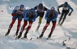 30.11.2012, Kuusamo, Finland (FIN):  (l-r) Alexey Petukhov (RUS), Fischer, Swix, Rottefella, Adidas, Nikita Kriukov (RUS), Rossignol, Swix, Rottefella, Adidas and Gleb Retivykh (RUS), Fischer, Swix, Rottefella, Adidas - FIS world cup cross-country, individual sprint, Kuusamo (FIN). www.nordicfocus.com. © Laiho/NordicFocus. Every downloaded picture is fee-liable.