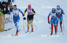 30.11.2012, Kuusamo, Finland (FIN):  (l-r) Mona-Lisa Malvalehto (FIN), Peltonen, Rex, Alpina, Rottefella, Craft, Denise Hermann (GER), Fischer, Swix, Apina, Rottefella, Adidas and Anastasia Dotsenko (RUS), Fischer, Swix, Alpina, Rottefella, Adidas - FIS world cup cross-country, individual sprint, Kuusamo (FIN). www.nordicfocus.com. © Laiho/NordicFocus. Every downloaded picture is fee-liable.