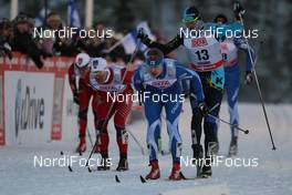 30.11.2012, Kuusamo, Finland (FIN): (l-r) Oeystein Pettersen (NOR), Rossignol, KV+, Rottefella, Swix, Anssi Pentsinen (FIN), Fischer, Swix, Alpinen, Rottefella, Craft and Alexey Poltoranin (KAZ), Fischer, Swix, Rottefella  - FIS world cup cross-country, individual sprint, Kuusamo (FIN). www.nordicfocus.com. © Laiho/NordicFocus. Every downloaded picture is fee-liable.
