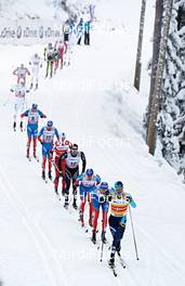 02.12.2012, Kuusamo, Finland (FIN): Alexey Poltoranin (KAZ) leads the chasing group - FIS world cup cross-country, pursuit men, Kuusamo (FIN). www.nordicfocus.com. © Felgenhauer/NordicFocus. Every downloaded picture is fee-liable.