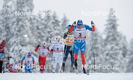 02.12.2012, Kuusamo, Finland (FIN): Alexander Legkov (RUS) leads the chasing group - FIS world cup cross-country, pursuit men, Kuusamo (FIN). www.nordicfocus.com. © Felgenhauer/NordicFocus. Every downloaded picture is fee-liable.