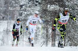 02.12.2012, Kuusamo, Finland (FIN): l-r: Martin Johansson (SWE), Cyril Miranda (FRA) - FIS world cup cross-country, pursuit men, Kuusamo (FIN). www.nordicfocus.com. © Felgenhauer/NordicFocus. Every downloaded picture is fee-liable.