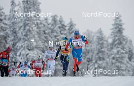 02.12.2012, Kuusamo, Finland (FIN): Alexander Legkov (RUS) leads the chasing group - FIS world cup cross-country, pursuit men, Kuusamo (FIN). www.nordicfocus.com. © Felgenhauer/NordicFocus. Every downloaded picture is fee-liable.