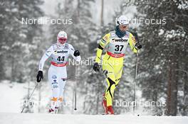 02.12.2012, Kuusamo, Finland (FIN): l-r: Magdalena Pajala (SWE), Alenka Cebasek (SLO) - FIS world cup cross-country, pursuit women, Kuusamo (FIN). www.nordicfocus.com. © Felgenhauer/NordicFocus. Every downloaded picture is fee-liable.