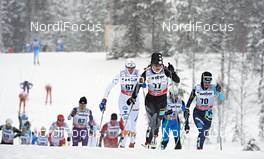 02.12.2012, Kuusamo, Finland (FIN): Marjaana Pitkaenen (FIN) leads a chasing group - FIS world cup cross-country, pursuit women, Kuusamo (FIN). www.nordicfocus.com. © Felgenhauer/NordicFocus. Every downloaded picture is fee-liable.
