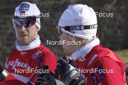 06.12.2012, Quebec, Canada (CAN): l-r: John Kristian Dahl (NOR), Eirik Brandsdal (NOR) - FIS world cup cross-country, training, Quebec (CAN). www.nordicfocus.com. © Arnautovitch/NordicFocus. Every downloaded picture is fee-liable.
