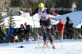 15.12.2012, Canmore, Canada (CAN): Skyler Davis (USA), Fischer, Swix, Alpina, Rottefella  - FIS world cup cross-country, individual sprint, Canmore (CAN). www.nordicfocus.com. © Roycroft/NordicFocus. Every downloaded picture is fee-liable.
