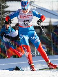 15.12.2012, Canmore, Canada (CAN):  Evgenia Shapovalova (RUS), Fischer, Swix, Rottefella, Adidas - FIS world cup cross-country, individual sprint, Canmore (CAN). www.nordicfocus.com. © Roycroft/NordicFocus. Every downloaded picture is fee-liable.